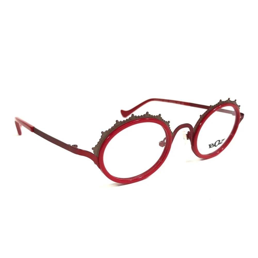 BOZ by J.F. Rey Eyeglasses Frames LAMOUR 3090 Shiny Red Taupe Oval 45-23-140